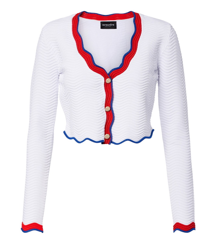 Photo: Retrofête Orlaithe ribbed-knit cardigan