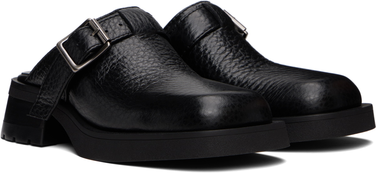 Miista Black Aroa Buckled Mules