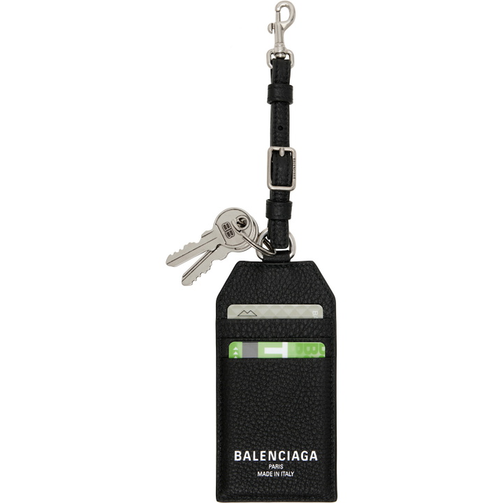 Photo: Balenciaga Black Credit Charm Card Holder Keychain