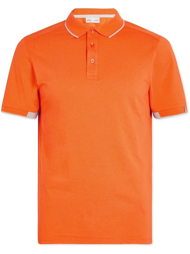 Photo: Kjus Golf - Stan Cotton-Blend Piqué Golf Polo Shirt - Orange
