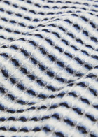 Che Textured Patterned Linen Shirt Navy