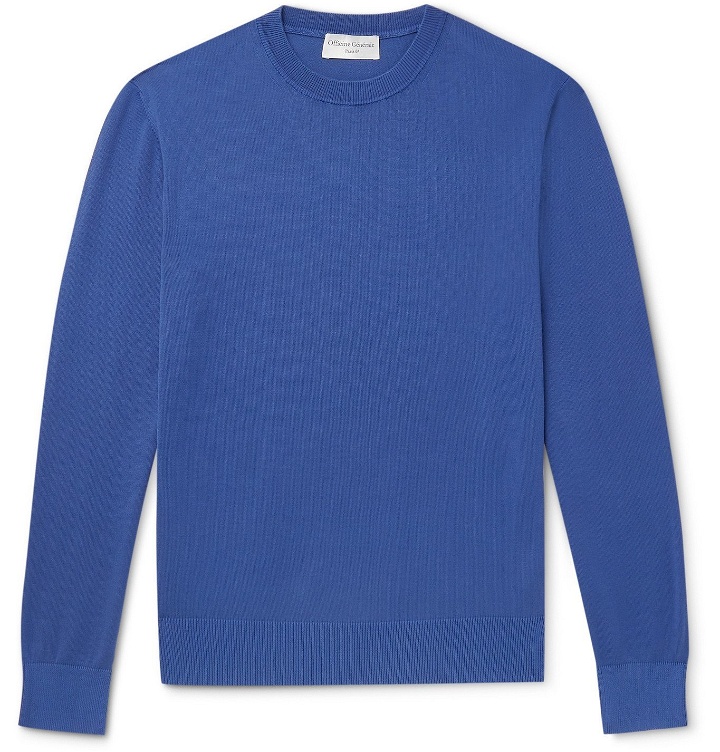 Photo: OFFICINE GÉNÉRALE - Neils Cotton Sweater - Blue