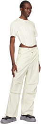 Dion Lee White Toggle Parachute Trousers