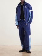 NAHMIAS - Straight-leg Logo-Embroidered Nylon Trousers - Blue