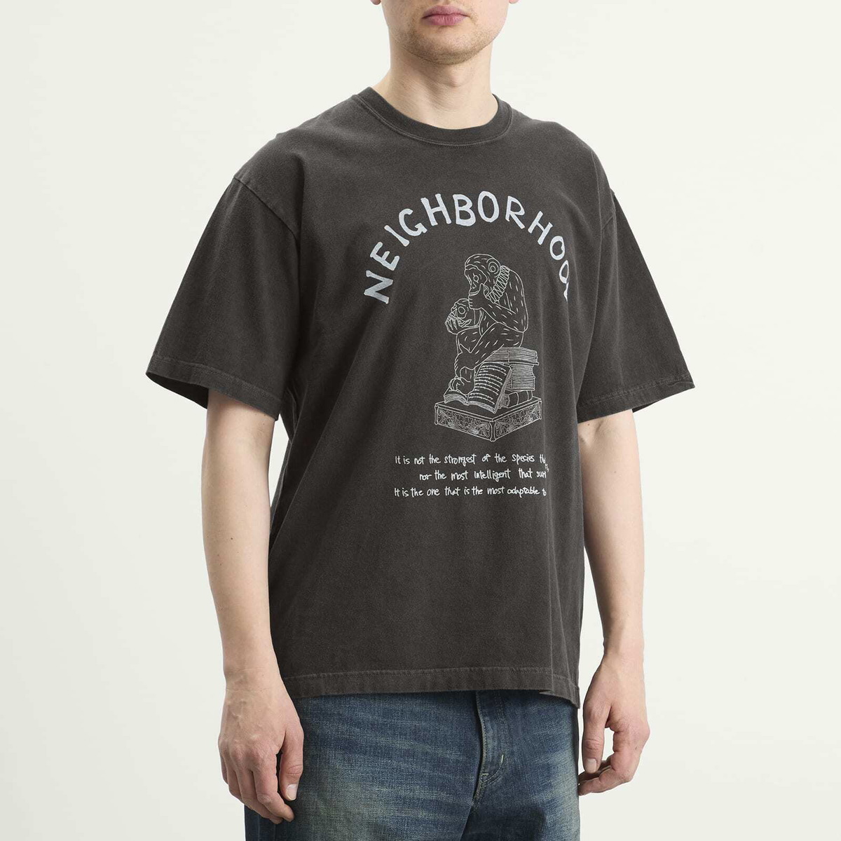 Neighborhood Men's SS-11 Pigment Dyed T-Shirt in Black