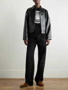 Balmain - Logo-Flocked Cotton-Jersey T-Shirt - Black