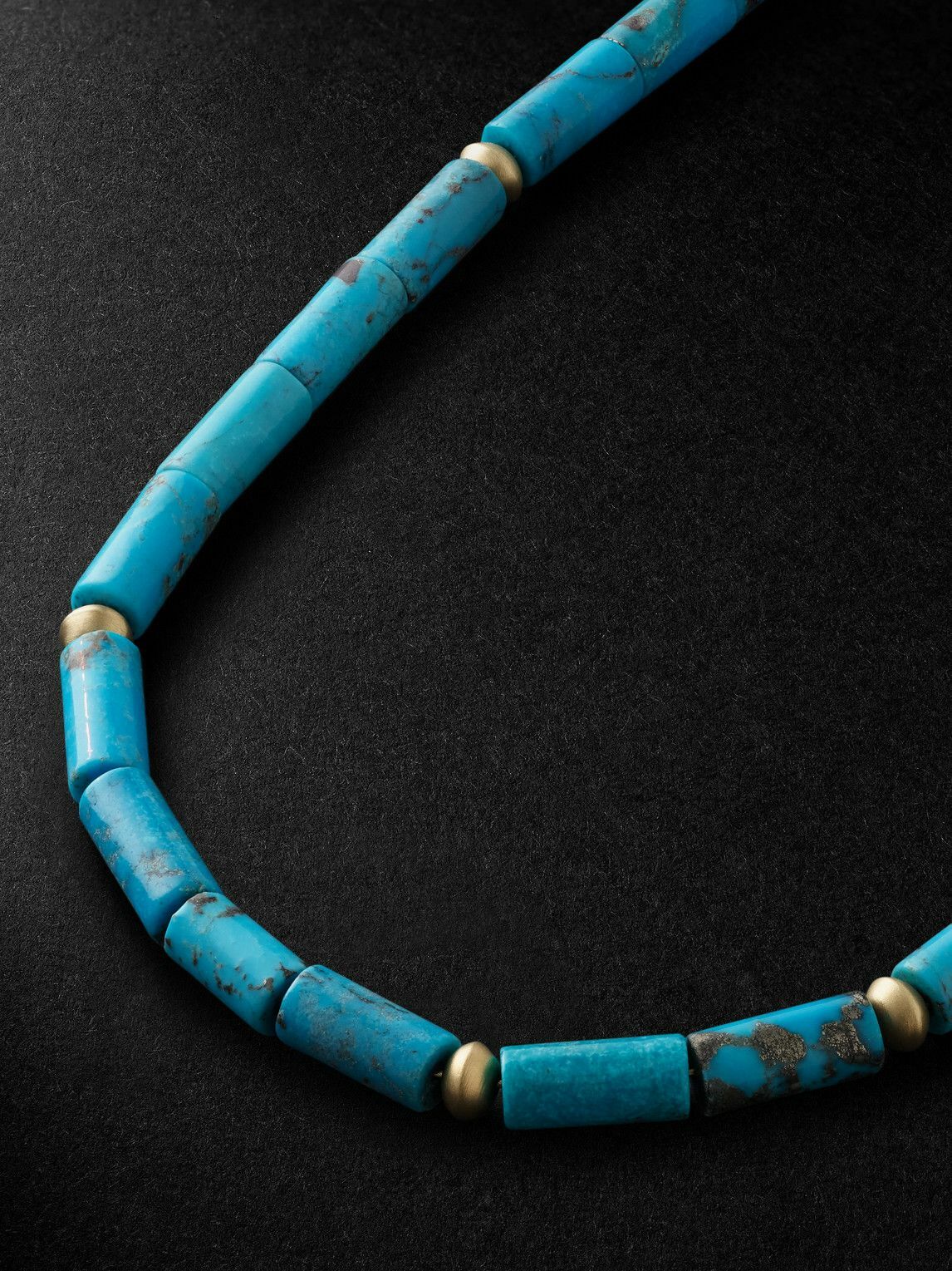 Jacquie Aiche - Gold Turquoise Beaded Necklace