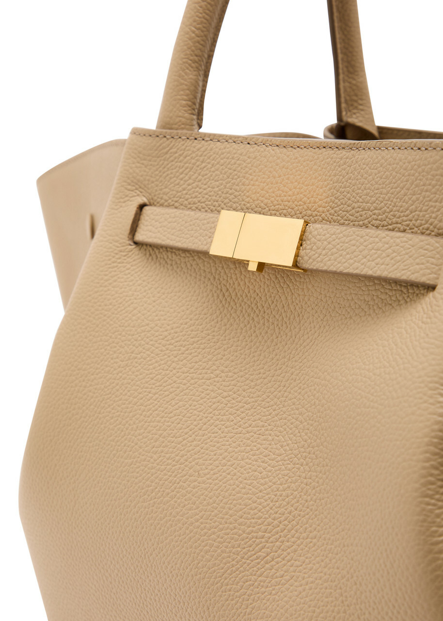 Demellier The Midi New York Grained Leather Tote bag - Taupe - One Size