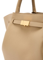Demellier The Midi New York Grained Leather Tote bag - Taupe - One Size