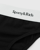 Sporty & Rich Serif Logo Thong Black - Womens - Panties