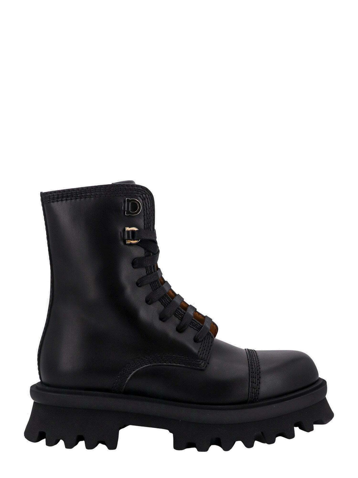 ブーツその他 Ferragamo Glossy Black Leather Combat Boots Ferragamo Glossy Black Leather Combat Boots | ModeSens