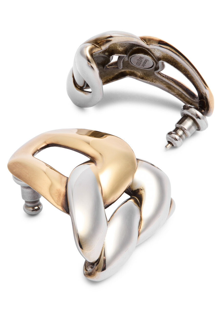 Alexander Mcqueen Two-tone Chain Drop Earrings - Gold - One Size