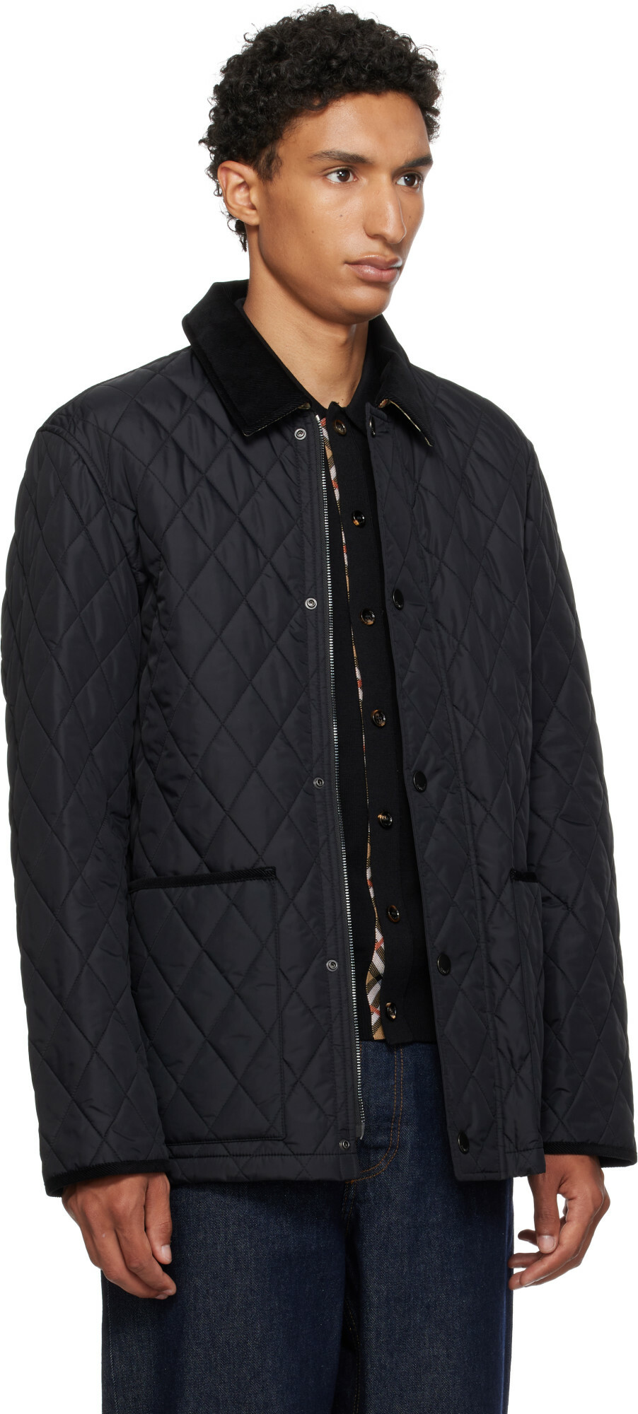 Burberry Black Quilted Nylon Haddington Jacket