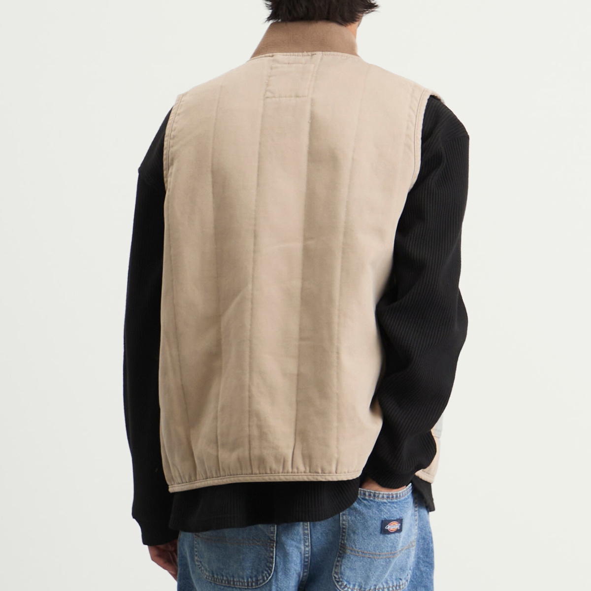 Dickies Men's Quilted Canvas Vest in Desert Sand