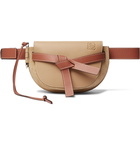 Loewe - Gate Large Suede and Textured-Leather Belt Bag - Neutrals