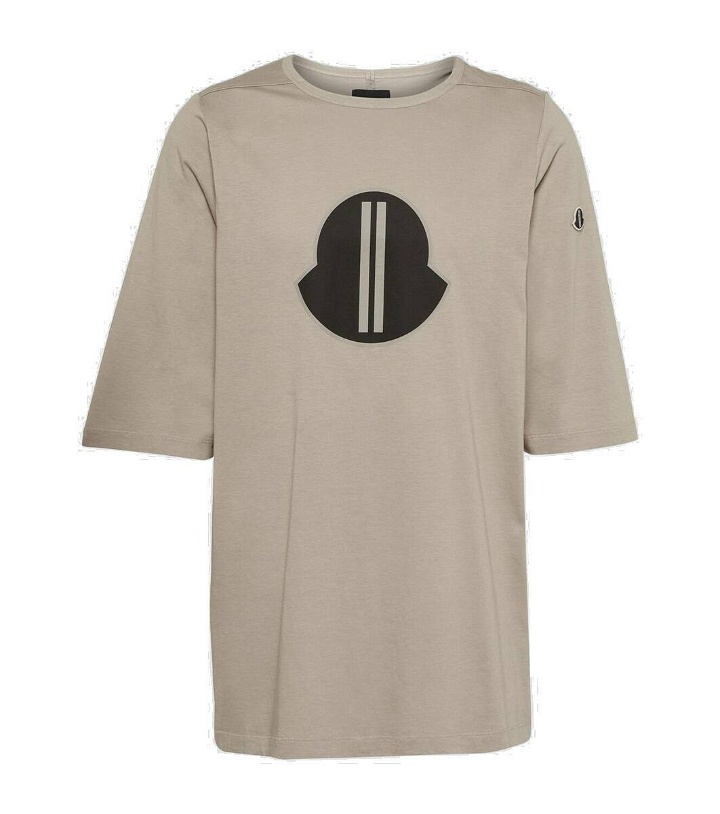 Photo: Moncler Genius x Rick Owens logo cotton jersey T-shirt