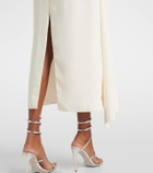 Marmar Halim Caped one-shoulder silk crêpe cocktail dress
