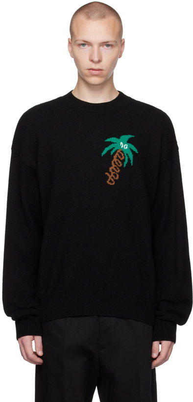 Photo: Palm Angels Black Sketchy Sweater
