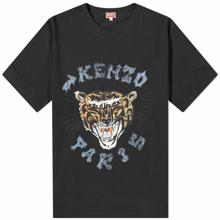 Photo: Kenzo Men's Drawn Varsity Oversize T-Shirt in Black
