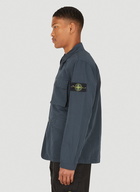 Compass Patch Convertible Collar Jacket in Blue