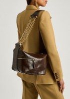 Chloe Glossed Leather Camera bag - Dark Brown - One Size