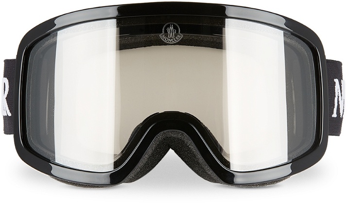 Photo: Moncler Grenoble Black Shiny Photochromic Smoke Ski Goggles