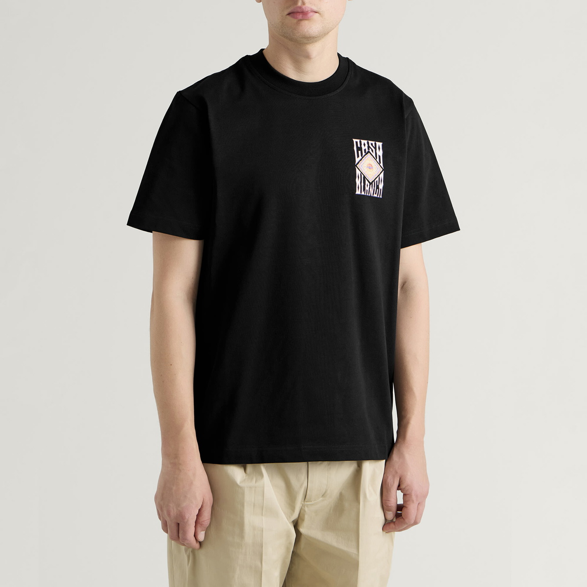 Casablanca Men's Hermons Mirage Printed Classic T-Shirt in Black