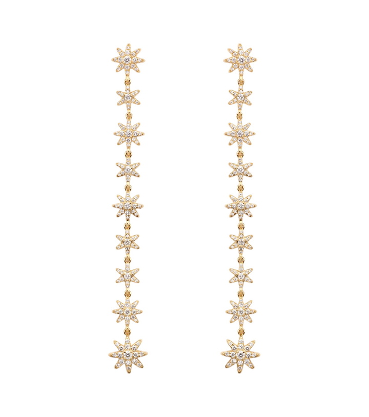 Photo: David Yurman Starburst 18kt gold drop earrings with diamonds