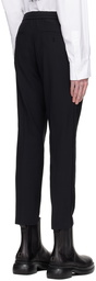 Solid Homme Black Piped Trousers