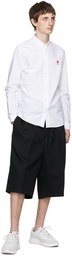 AMI Alexandre Mattiussi Black Pleated Large Bermuda Shorts