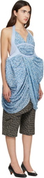 Kiko Kostadinov Blue Gannet Halter Blouse