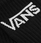 Vans - Three-Pack Logo-Intarsia Cotton-Blend Socks - Black