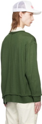 UNDERCOVER Green Exposed Seam Sweater