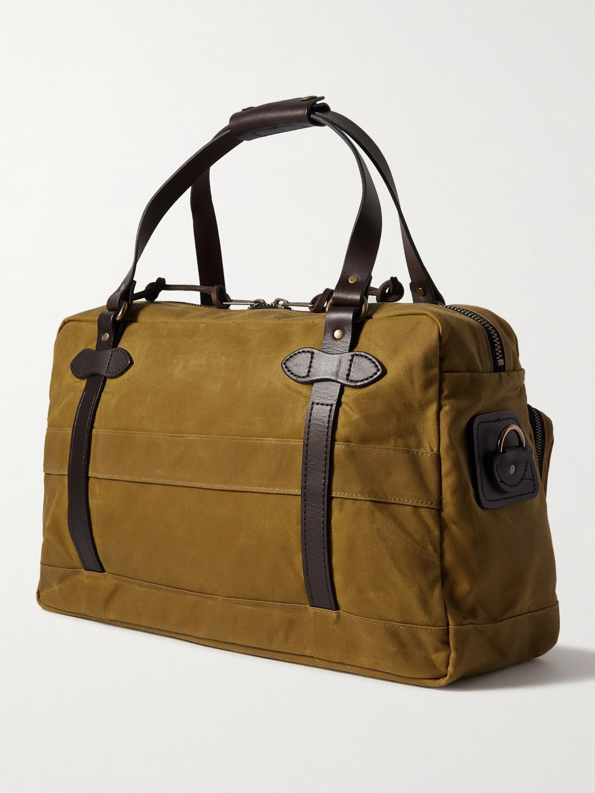 Filson - Medium Leather-Trimmed Camouflage-Print Waxed Rugged Twill Duffle  Bag Filson