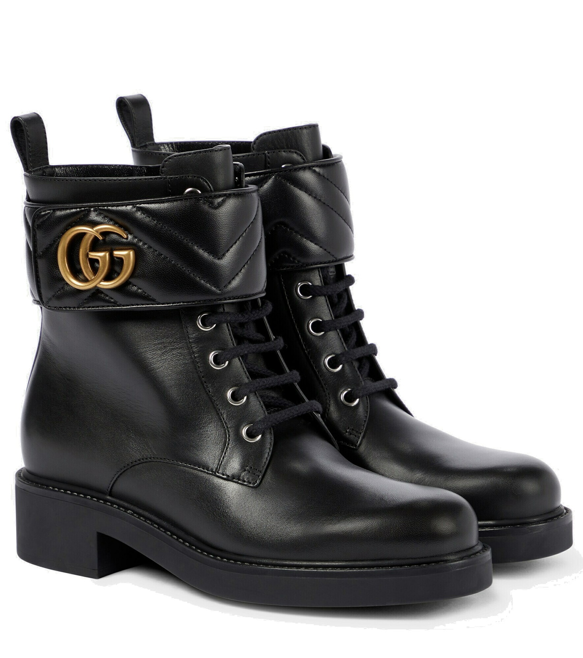 Gucci - Double G leather ankle boots Gucci