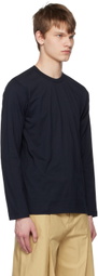 Comme des Garçons Shirt Navy Crewneck Long Sleeve T-Shirt