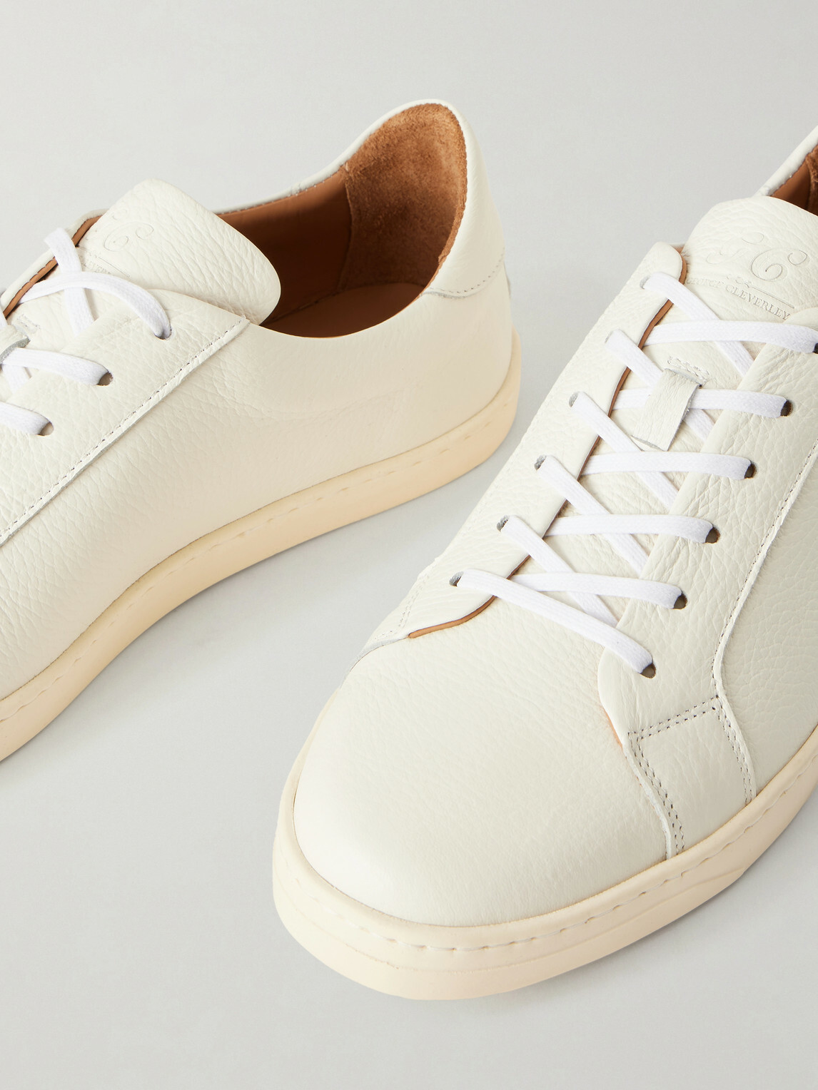 George Cleverley - Jack III Deerskin Sneakers - White