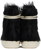 Rick Owens Black Fur Sneakers