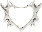 KUSIKOHC Silver Flame Heart Single Earring