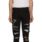 Amiri Black Snake Patch Jeans