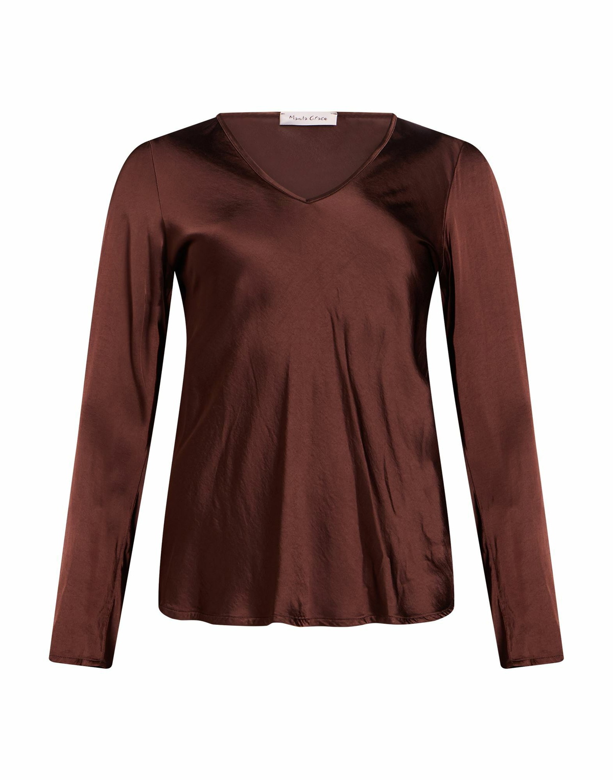 Manila Grace Womens Top in Brown