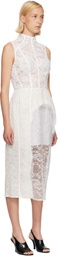 Acne Studios White Lace Corset Midi Dress
