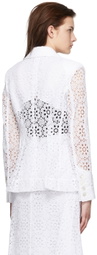 Erdem White Lilith Blazer
