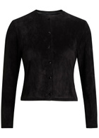 Stouls Astrid 25 Stretch-suede Cardigan Black