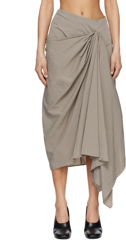 Photo: Entire Studios Taupe Fleur Midi Skirt