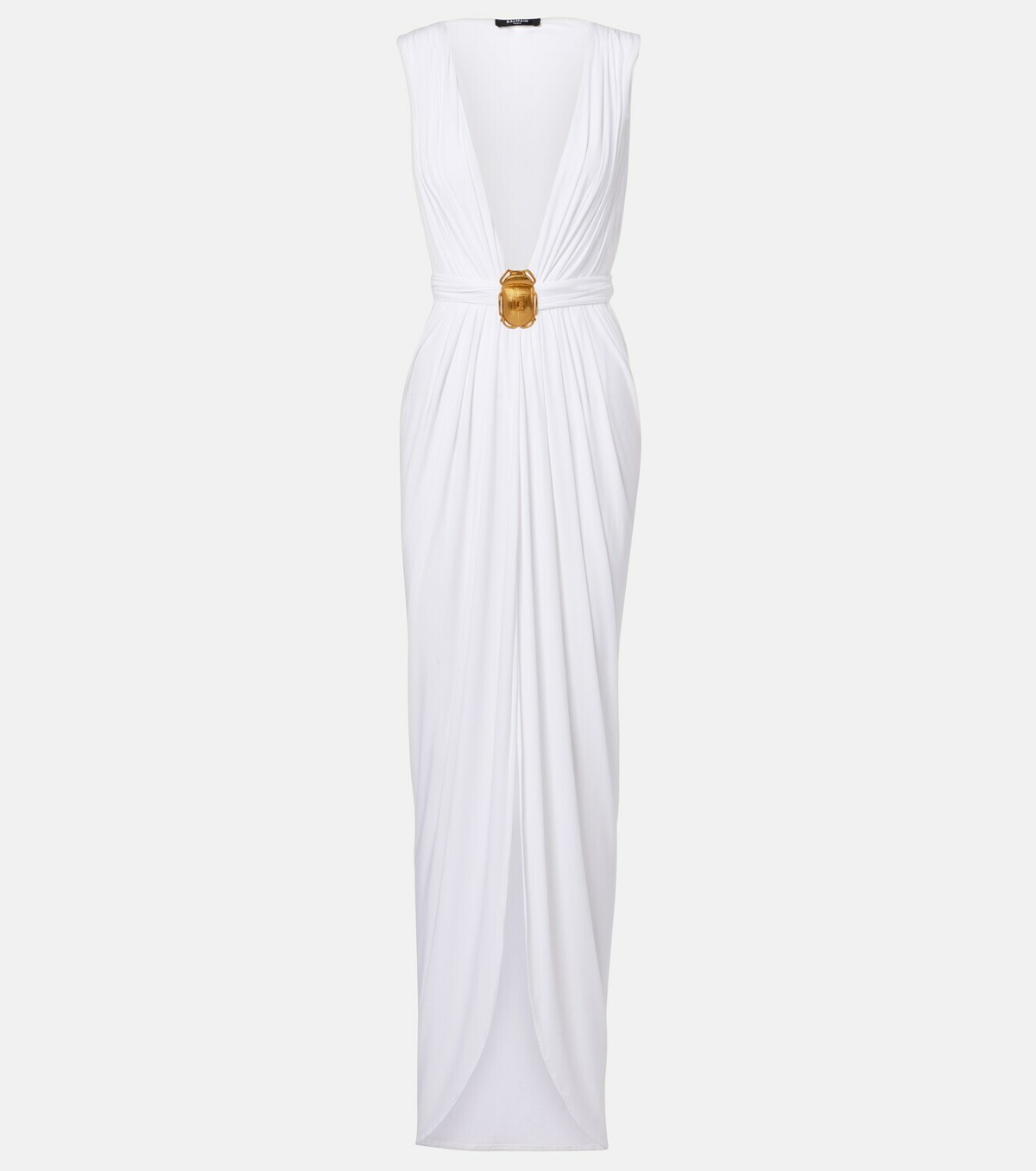Balmain Embellished jersey maxi dress