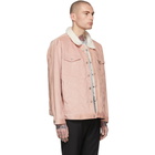 Naked and Famous Denim Pink Oversized Corduroy Jacket