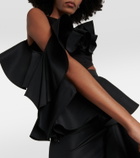 Alexander McQueen Asymmetrical cutout cotton top