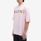 Marni Men's Boquet Logo T-Shirt in Magnolia