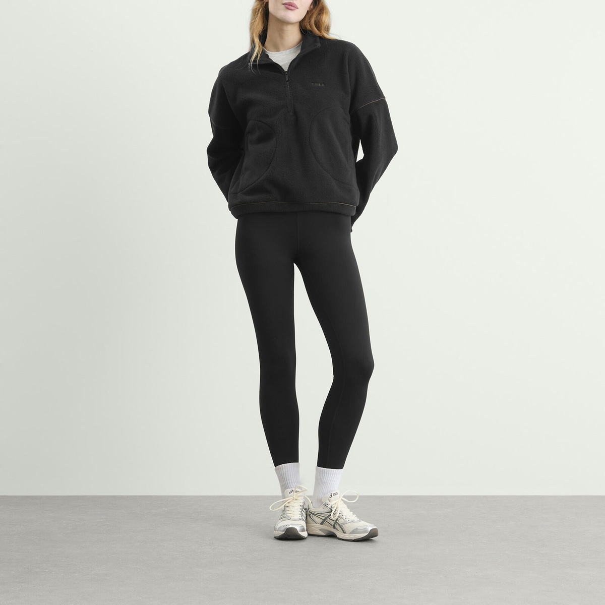 TALA Women's 1/4 Zip Fleece Jacket in Black